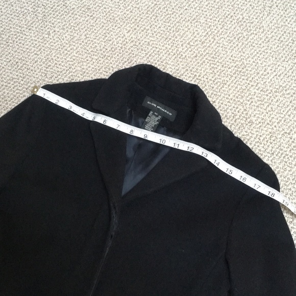 Club Monaco classic black wool coat - Picture 5 of 8